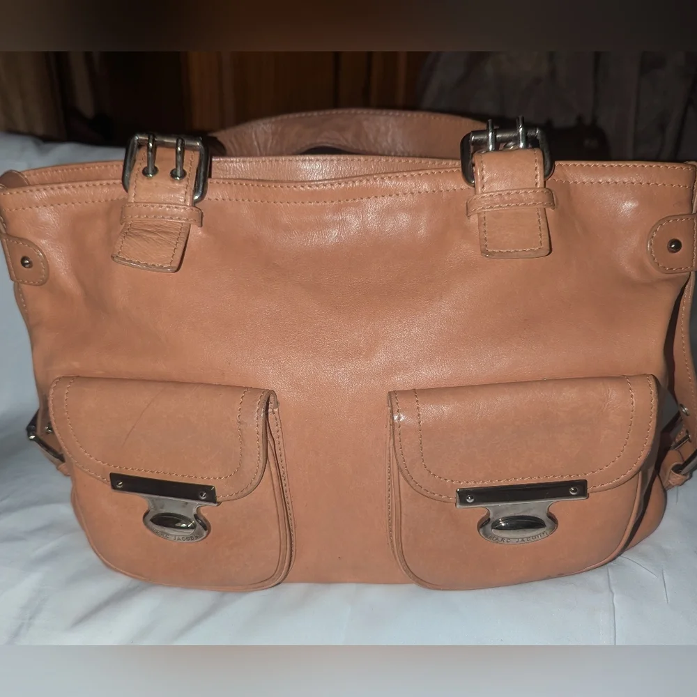 Marc Jacobs Vintage Y2K Stella Tan Leather Bag with Silver Clasp
